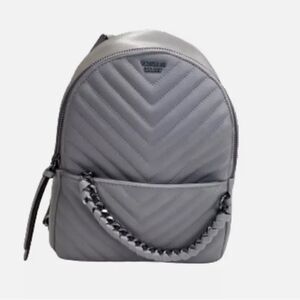 Victoria’s Secret Studded V- Quilt City Backpack. Gray